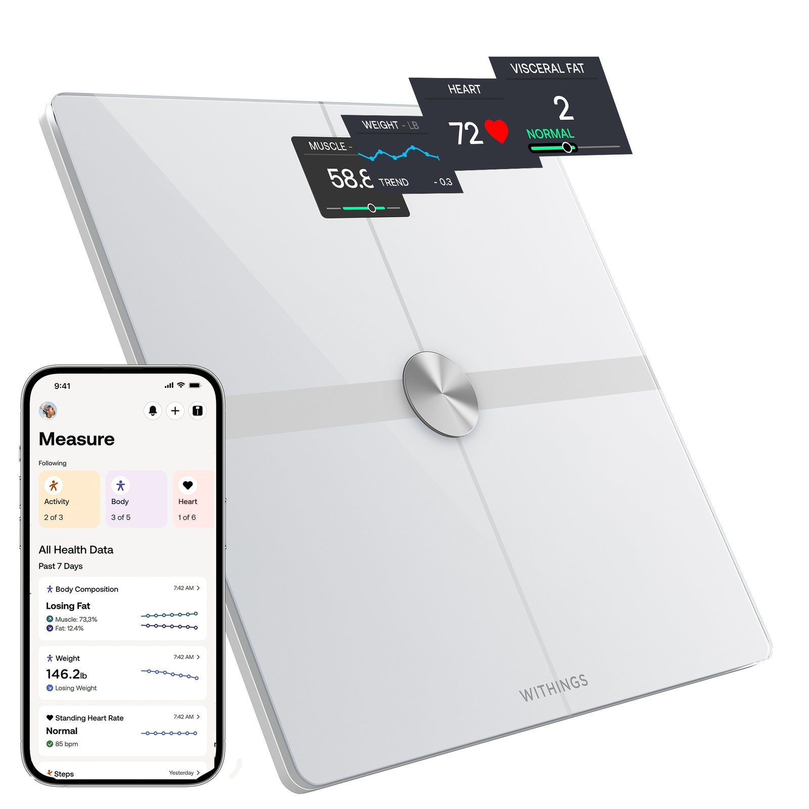 Withings Body Smart Advanced Body Composition Wi-Fi Scale, White