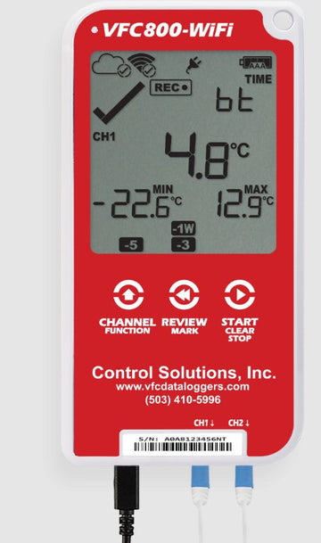 LogTag VFC 800-WiFi Vaccine Data Logger Kit with Glycol Bottle Probe