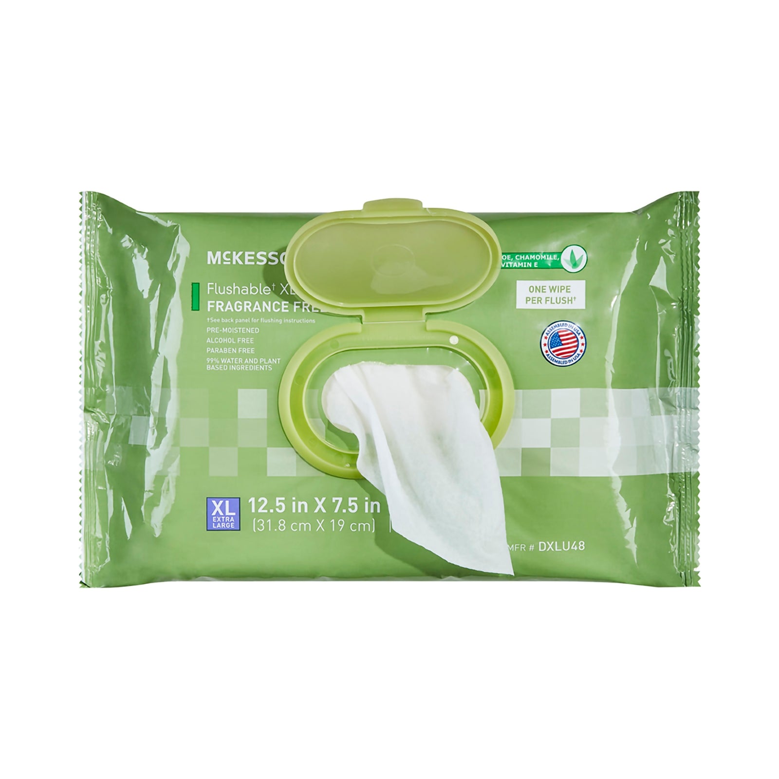 McKesson XL Flushable Personal Wipes Unscented