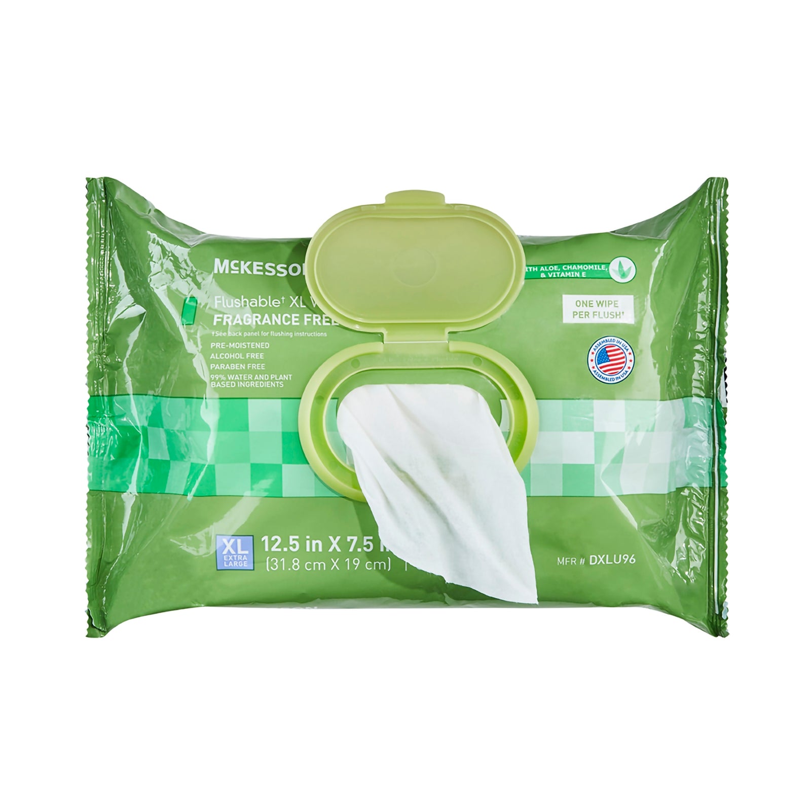 McKesson XL Flushable Personal Wipes Unscented