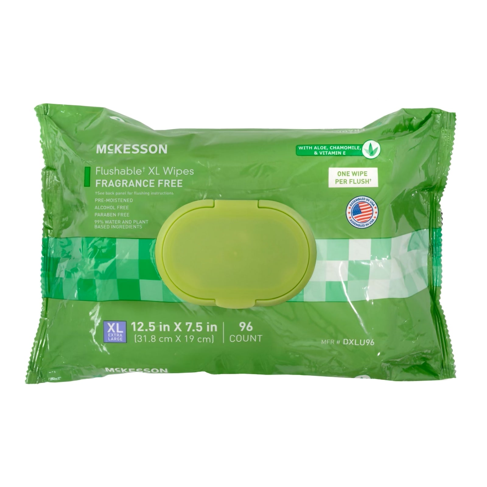 McKesson XL Flushable Personal Wipes Unscented