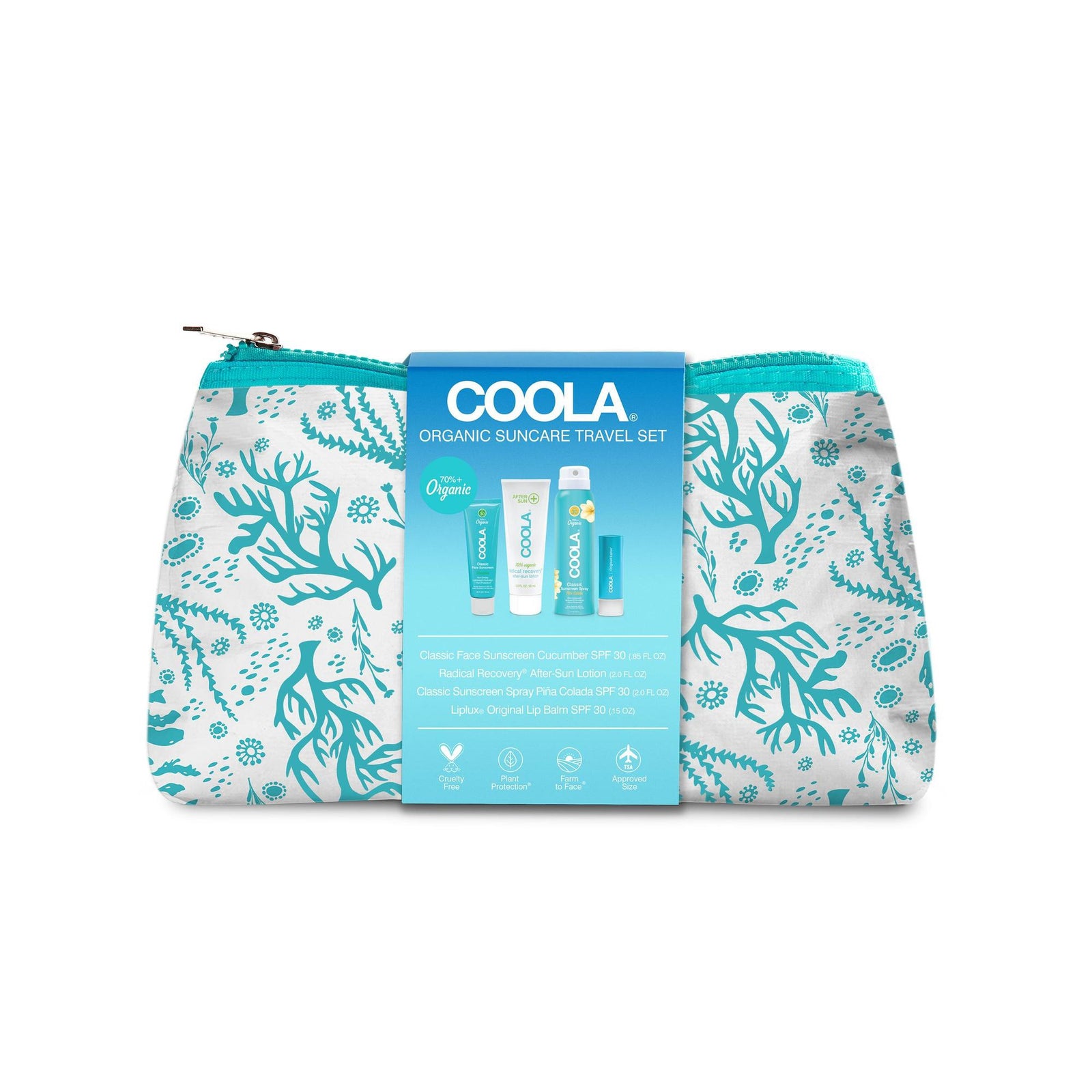COOLA Organic Suncare Travel Kit, 4 Piece