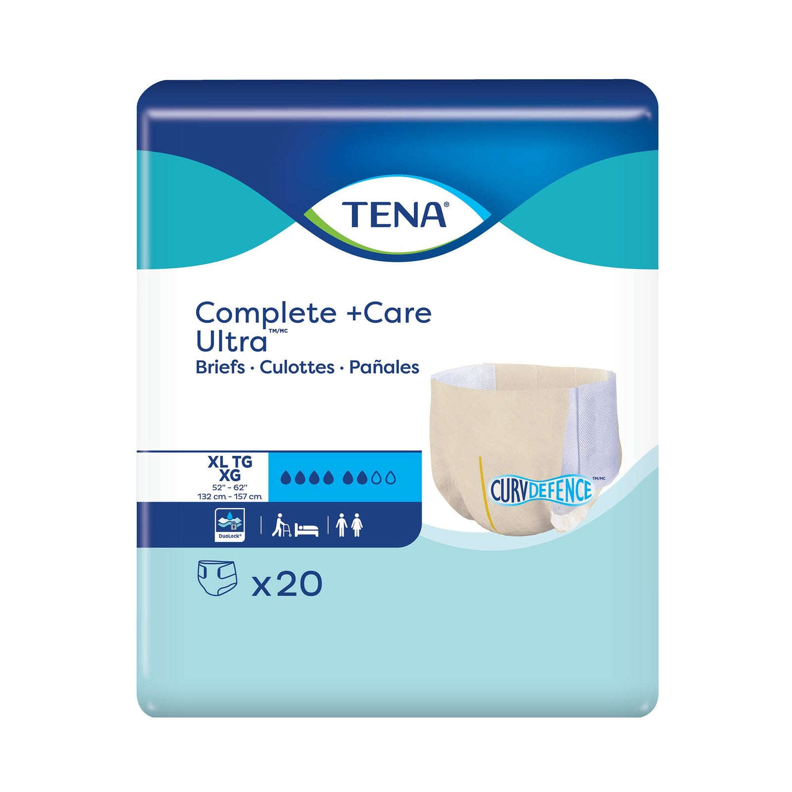 TENA Complete + Care Ultra™ Adult Unisex Disposable Incontinence Briefs
