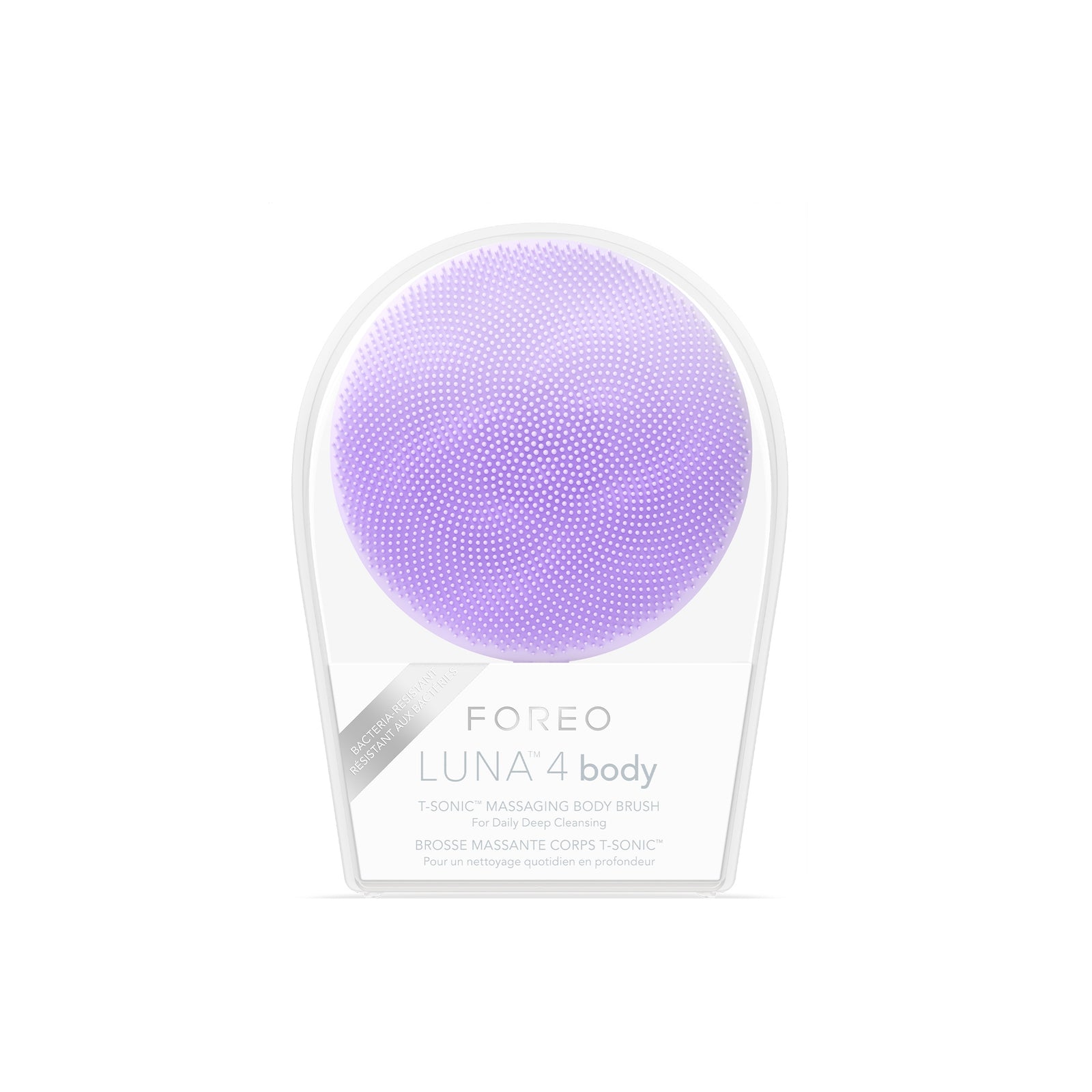 FOREO LUNA 4 Body Cleansing Brush and Massage Device, Lavender