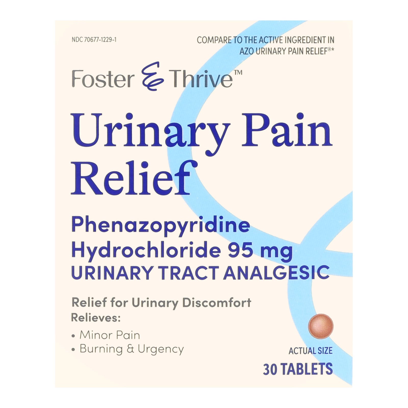 Foster & Thrive™ Phenazopyridine HCl 95 mg Urinary Pain Relief Tablets