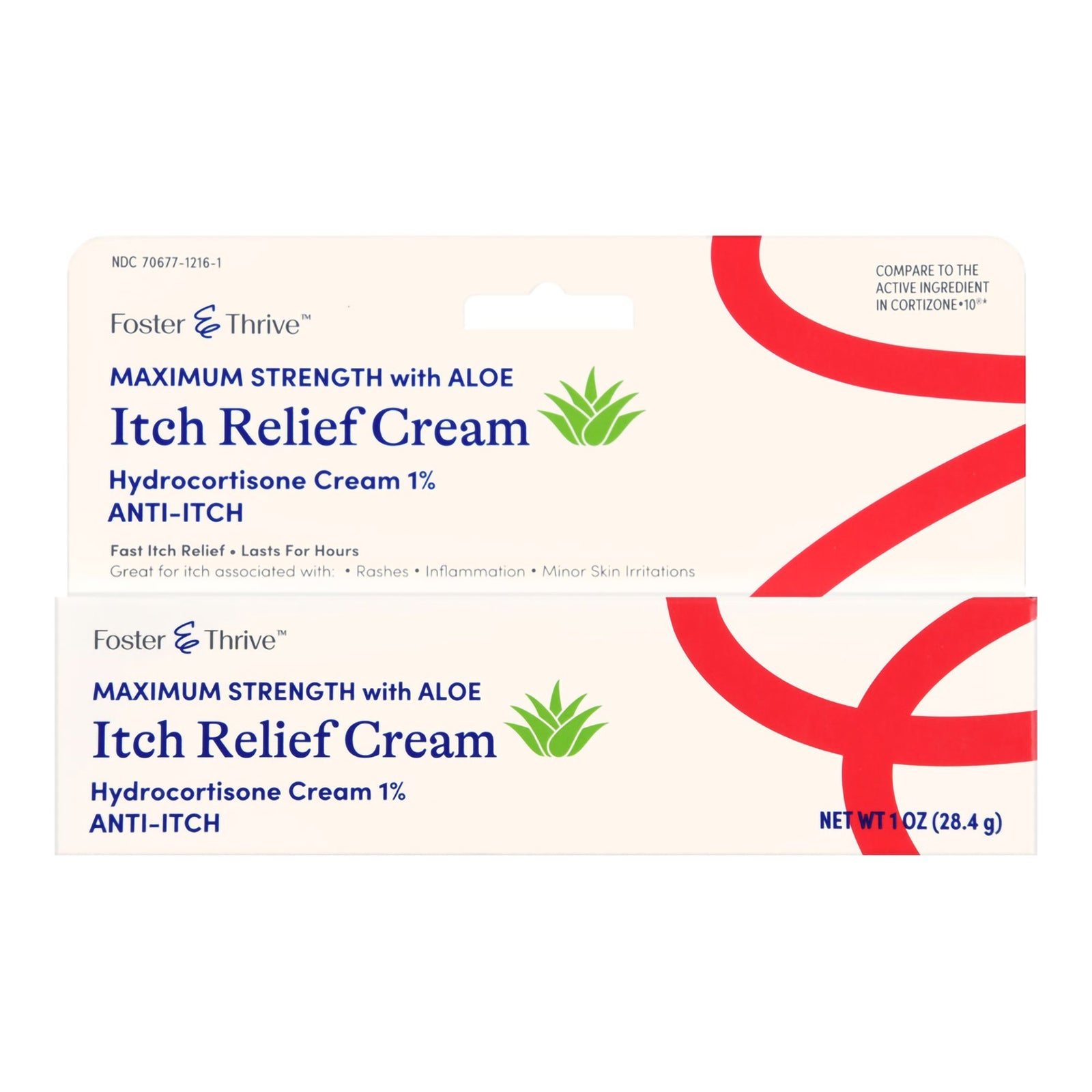 Foster & Thrive Hydrocortisone 1% Cream with Aloe 1 oz
