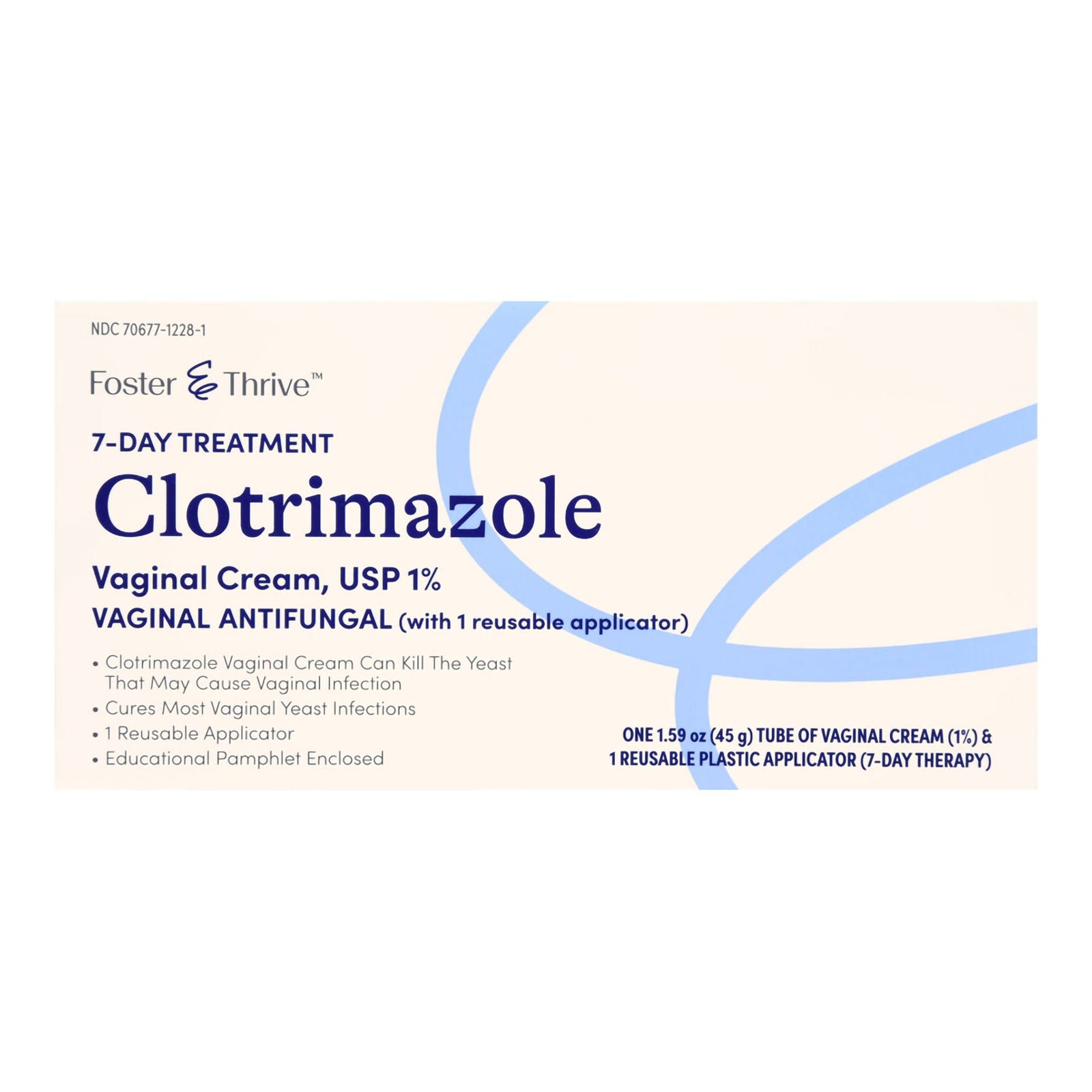 Foster & Thrive 7-Day Treatment Clotrimazole Vaginal Cream USP 1%, 1.59 oz