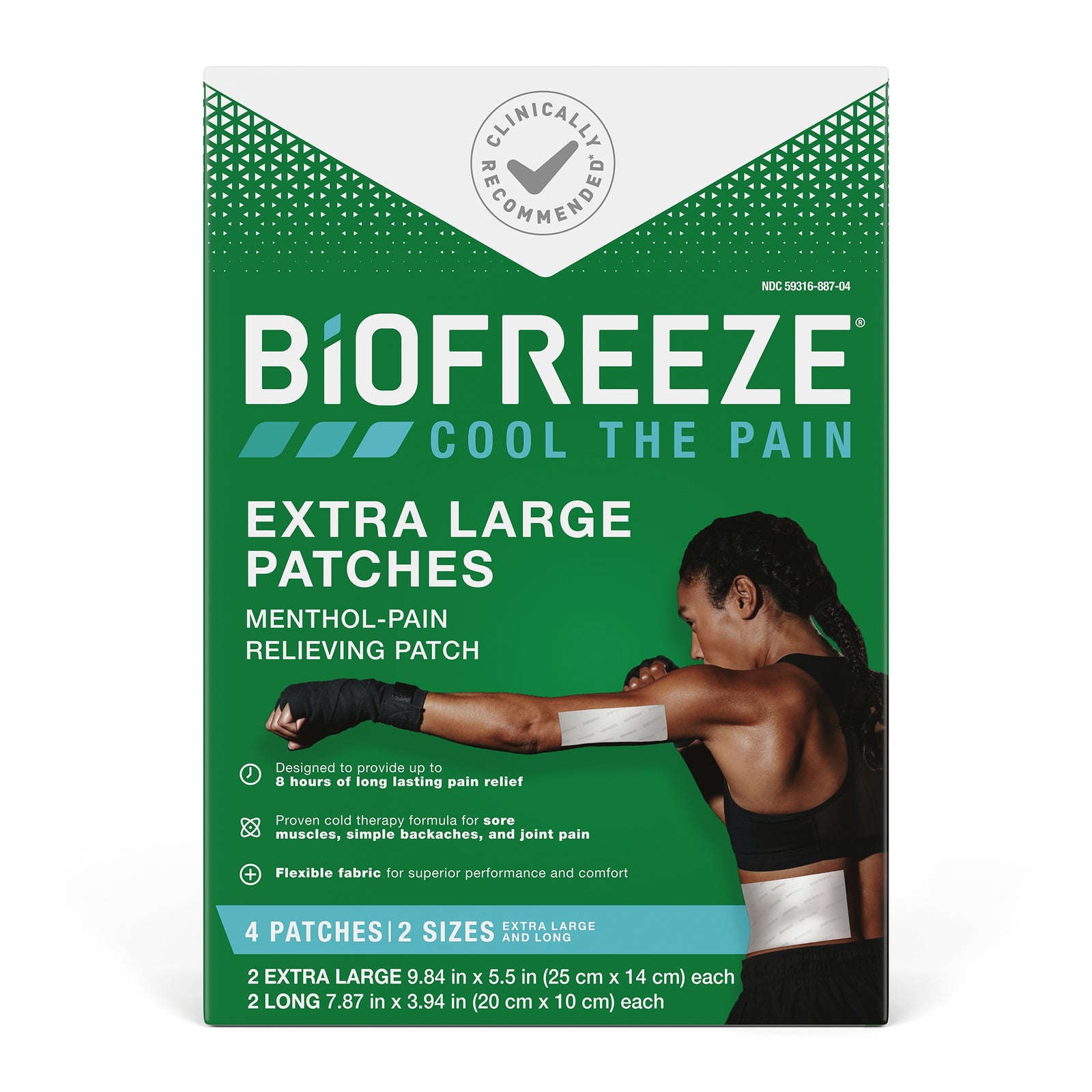 Biofreeze Classic Extra Large Patch, 4 Count