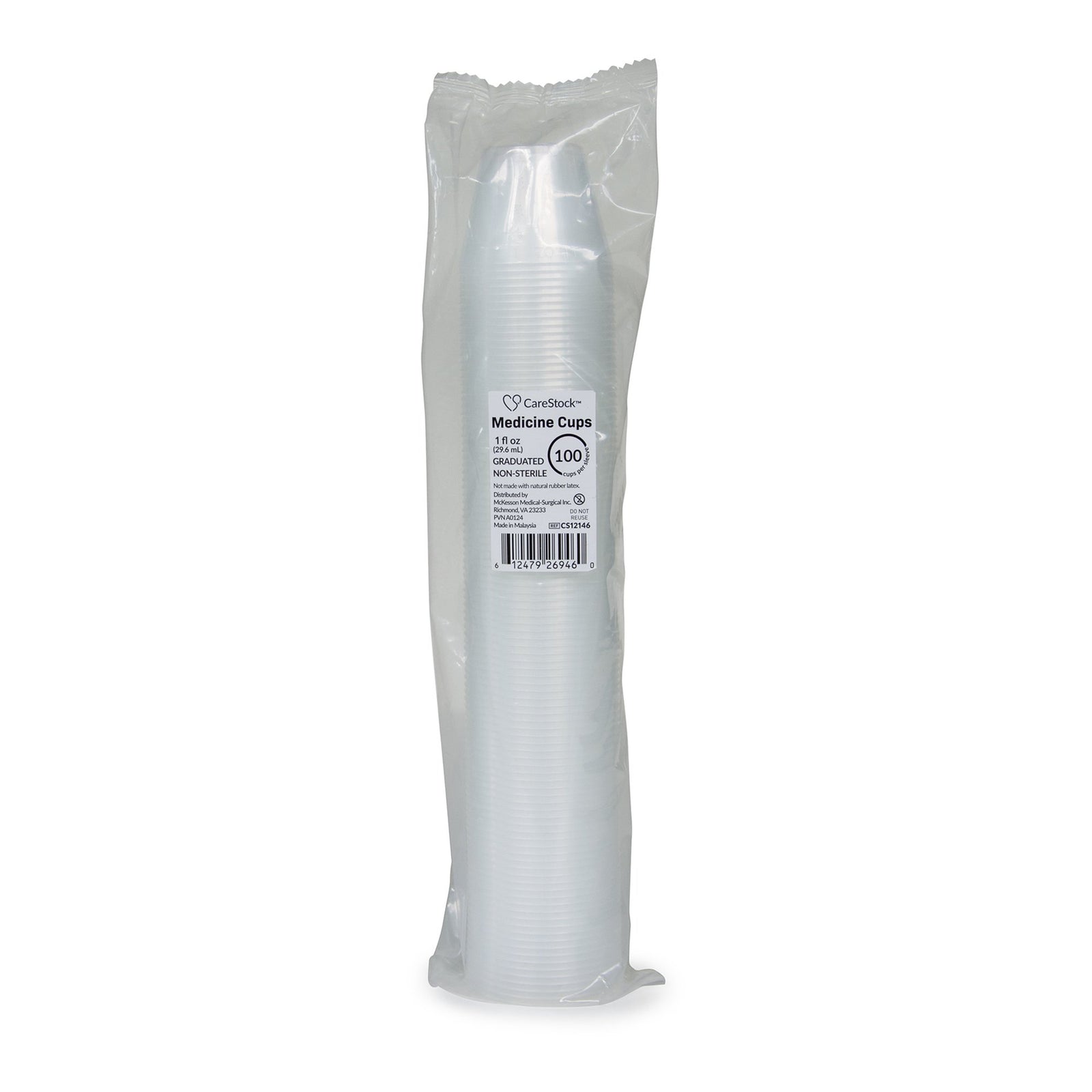 McKesson Medicine Cup, 1 oz Translucent Plastic