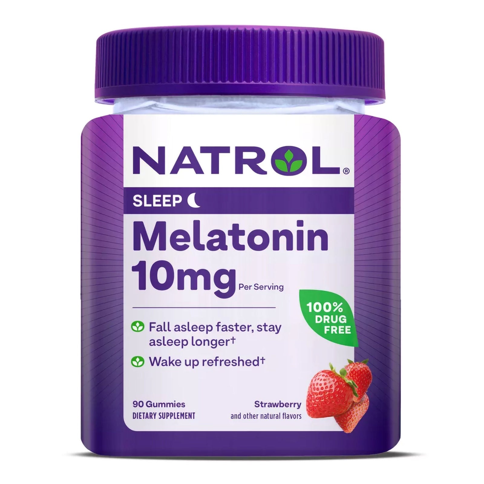 Natrol Melatonin Strawberry Gummies, 10 mg per Serving, 90 Count