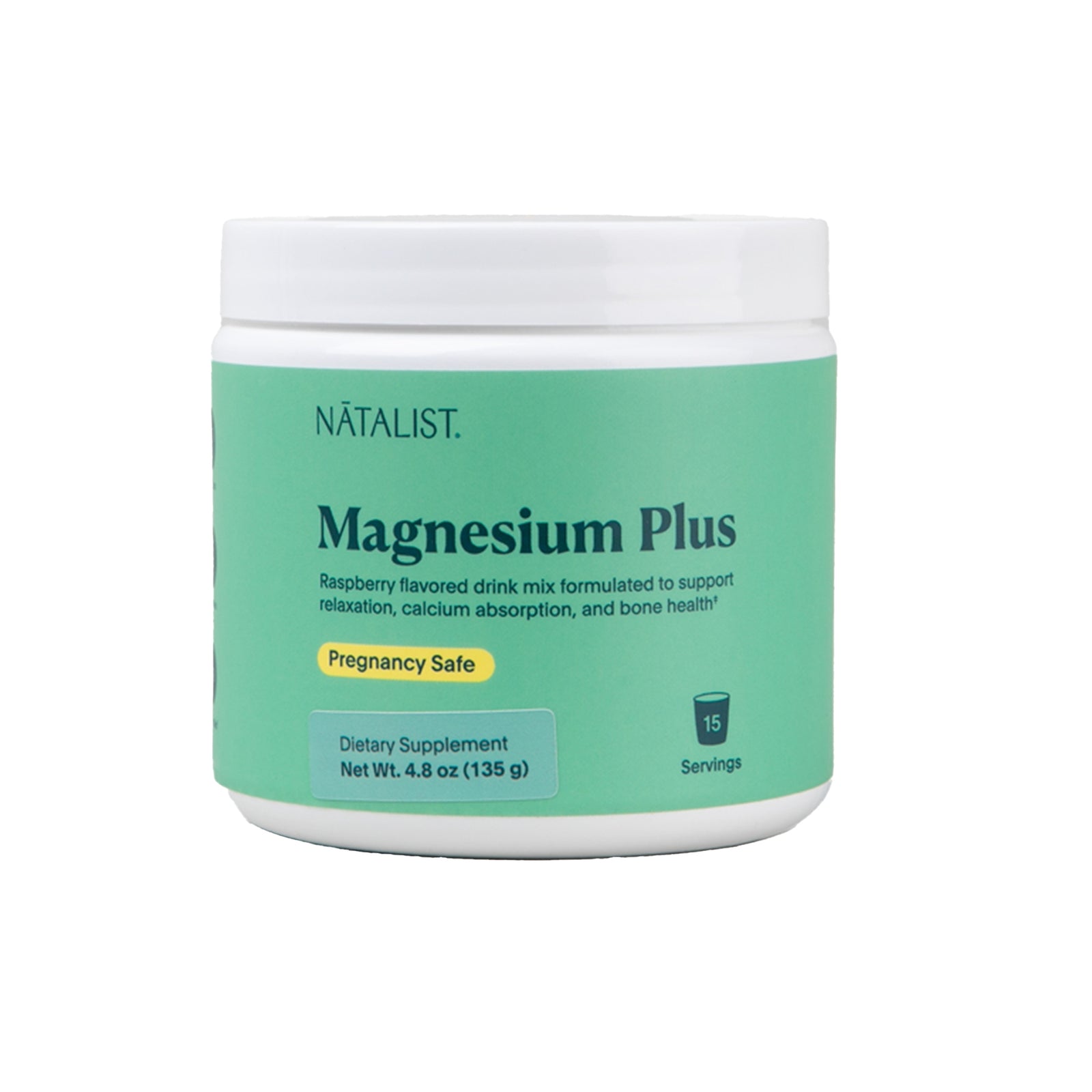 Natalist Magnesium Plus Raspberry Flavor Powder Supplement