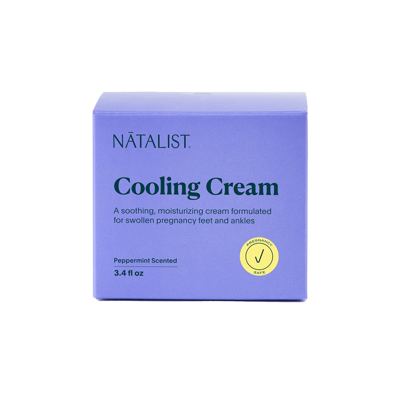 Natalist Cooling Cream Foot Moisturizer 3.4 oz Peppermint Scent