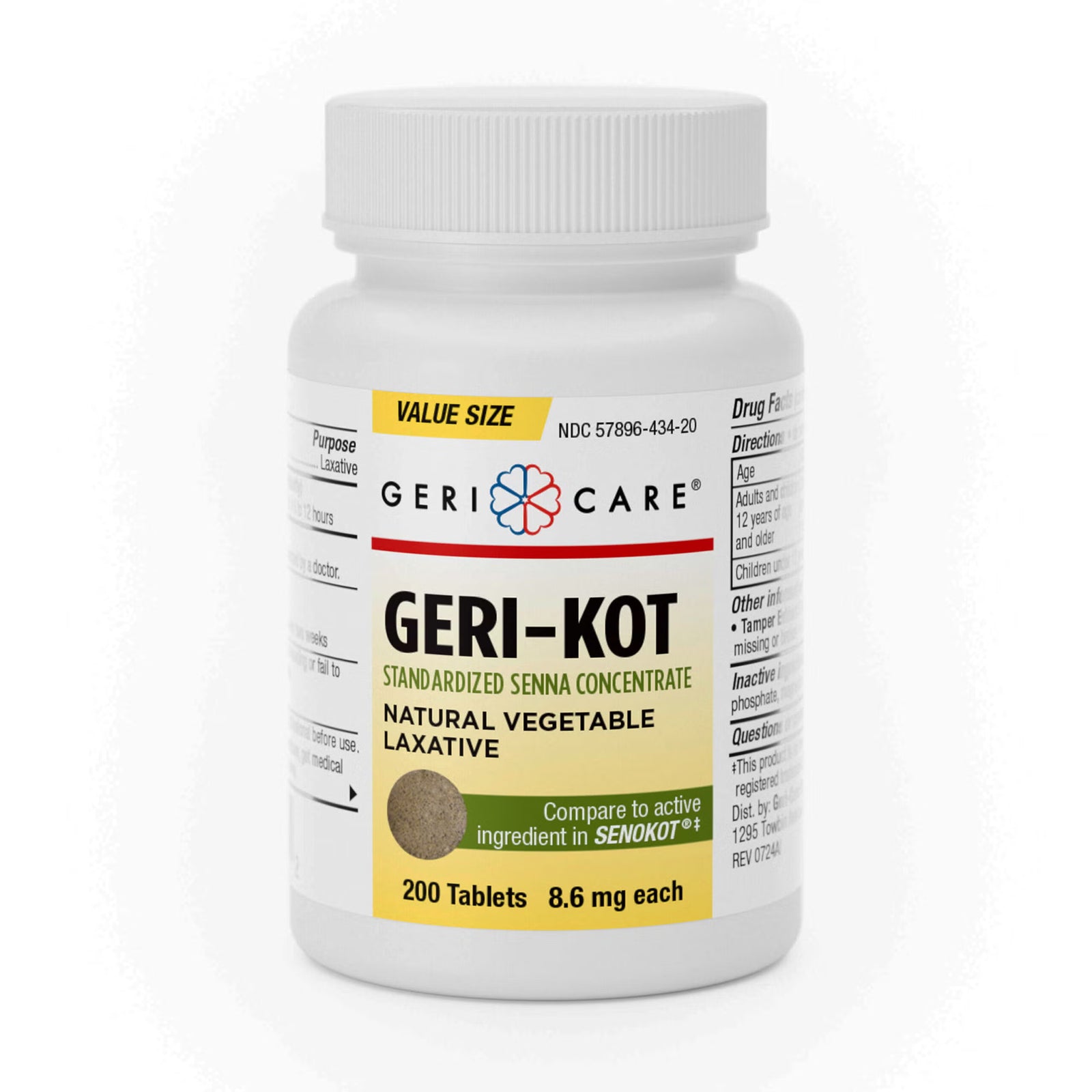 Geri-Care Geri-Kot Senna Laxative Tablets 8.6 mg