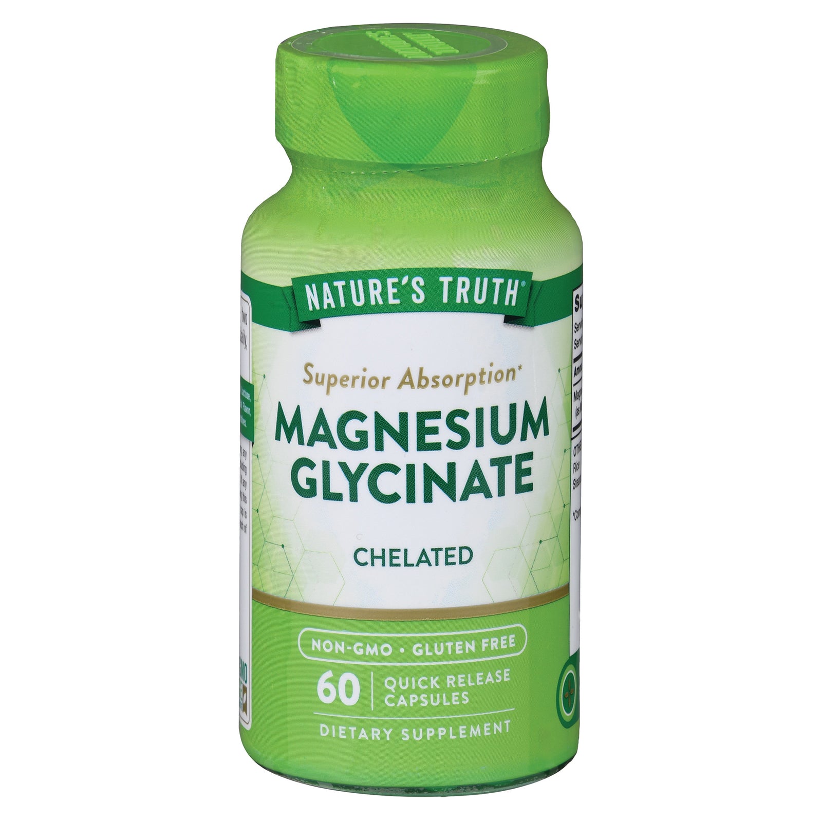 Nature's Truth Magnesium Glycinate 200 mg Capsules, 60 Count