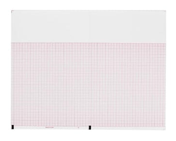 Burdick ECG Recording Chart Paper - Z-Fold Orange Grid