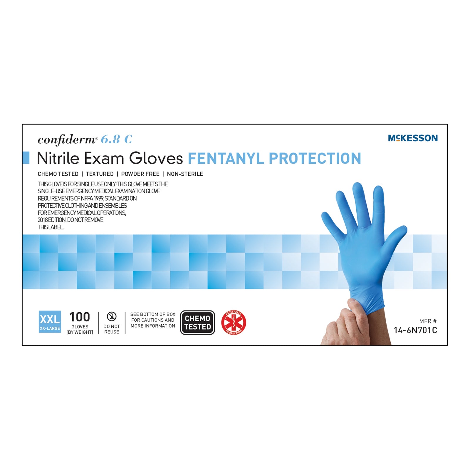 McKesson Confiderm® 6.8C Nitrile Exam Gloves