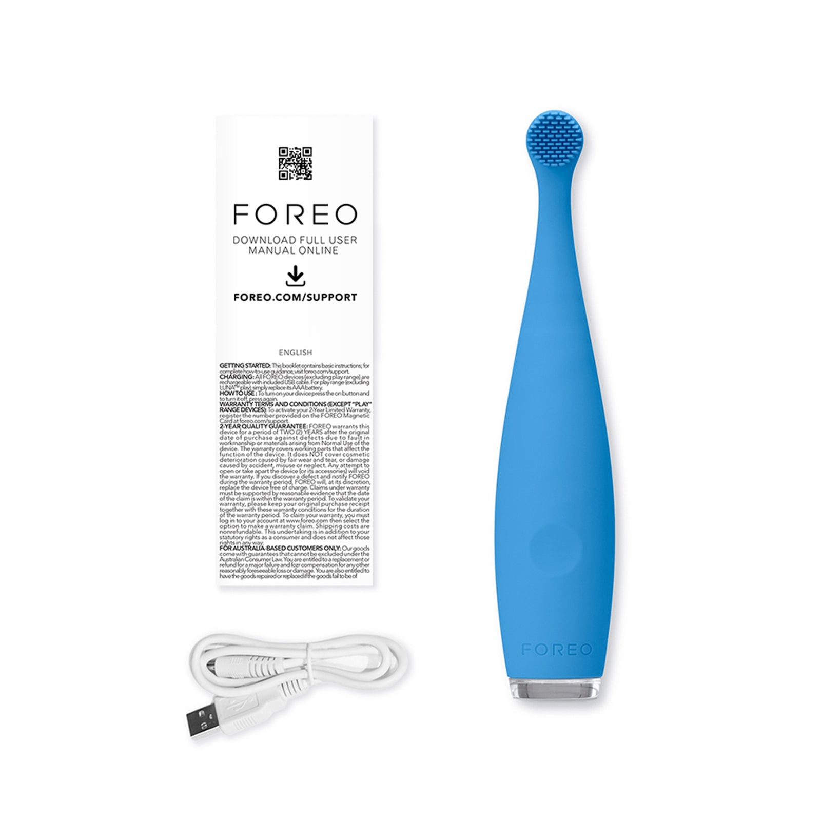 FOREO ISSA Baby Sonic Toothbrush - Bubble Blue Dino