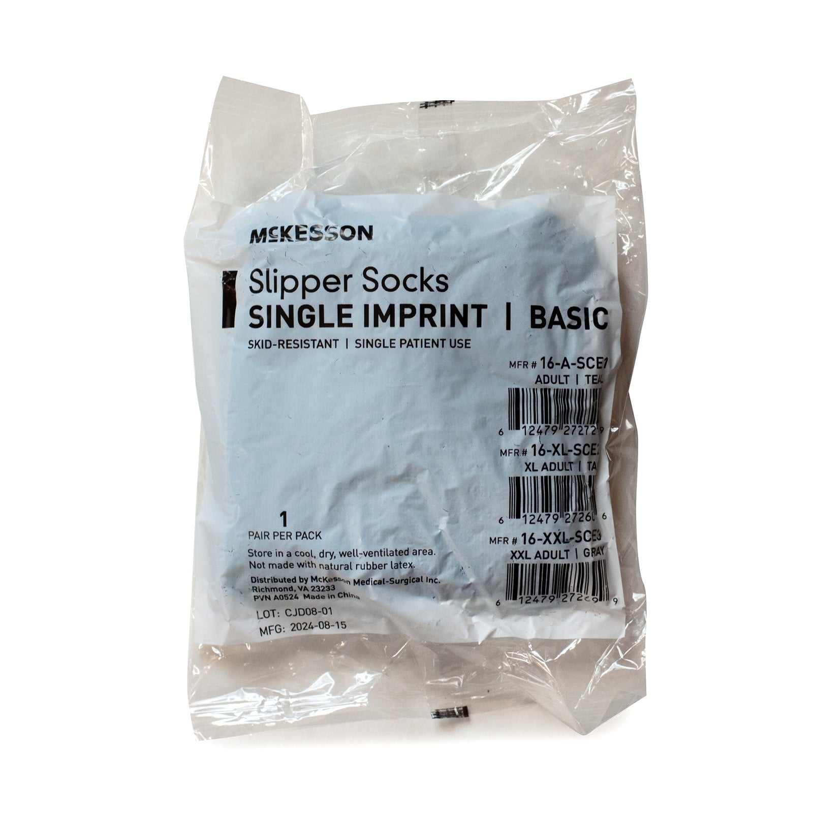 McKesson MedSurg Slipper Socks, Adult Large