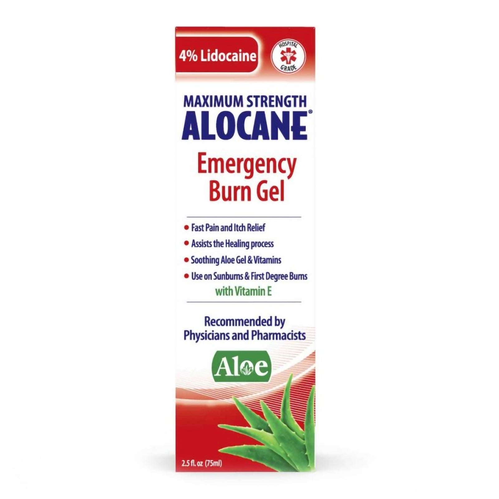 Alocane Maximum Strength Burn Relief Topical Gel 2.5 oz