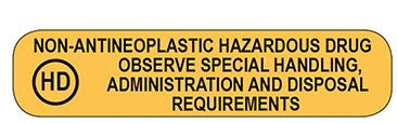 Health Care Logistics Non-Antineoplastic Hazardous Drug Biohazard Labels - 3/8 x 1-5/8 Inch