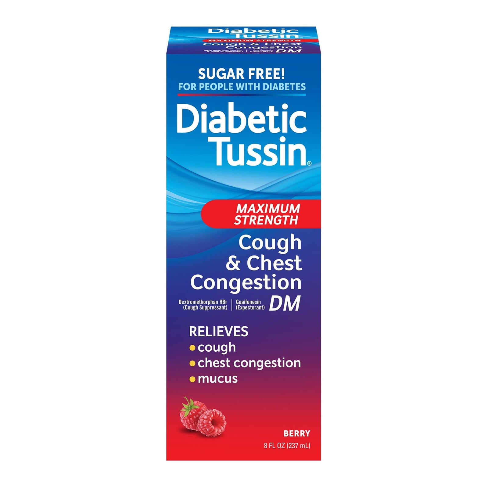 Diabetic Tussin DM Maximum Strength Cough Suppressant/Expectorant Liquid 4 oz