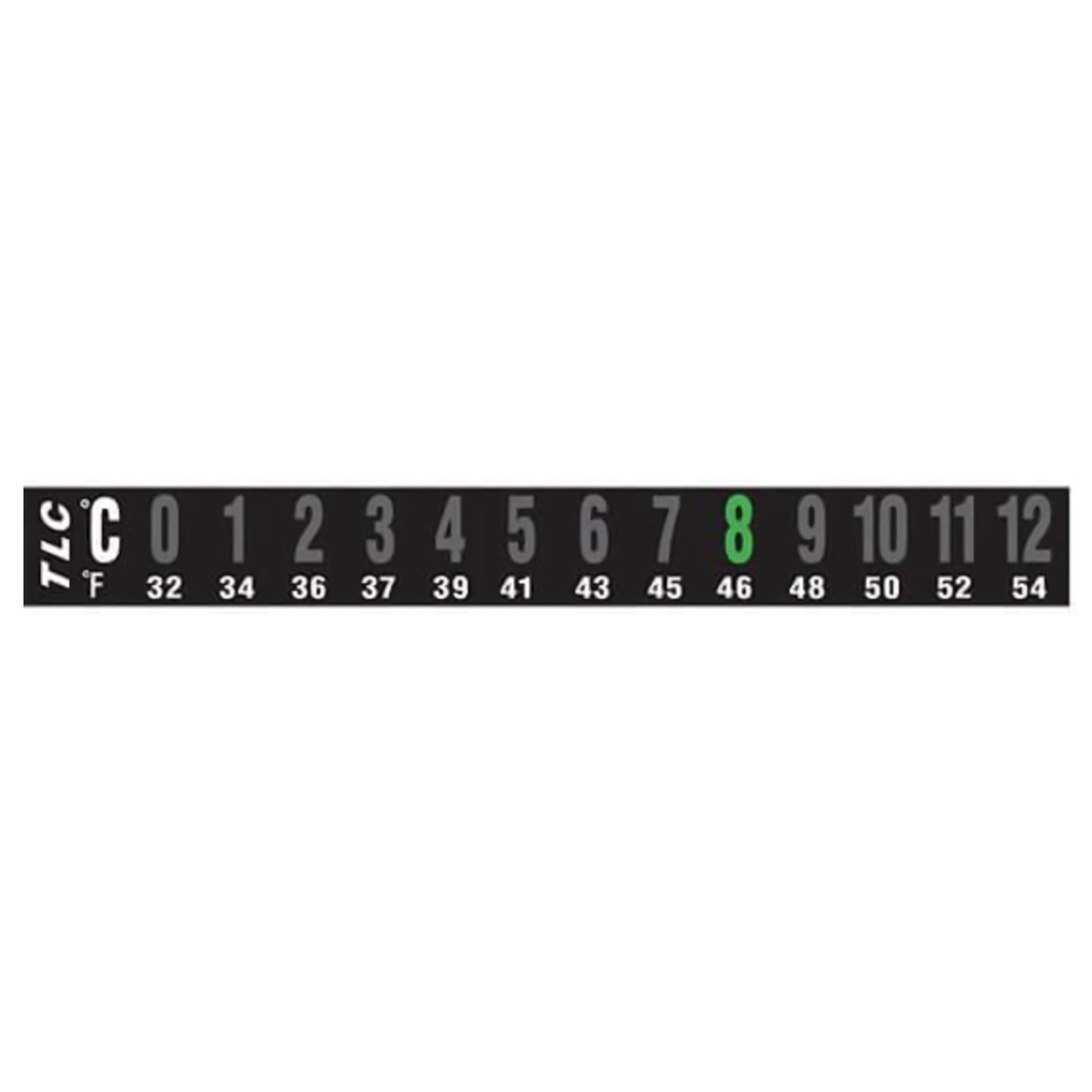 Temperature Reversible Labels, 13-Point Horizontal, 0–12°C / 32–54°F, 10/Pack