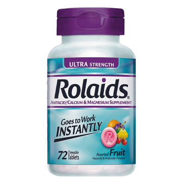 Rolaids Ultra-Strength Antacid Chewable Tablets 72 per Bottle
