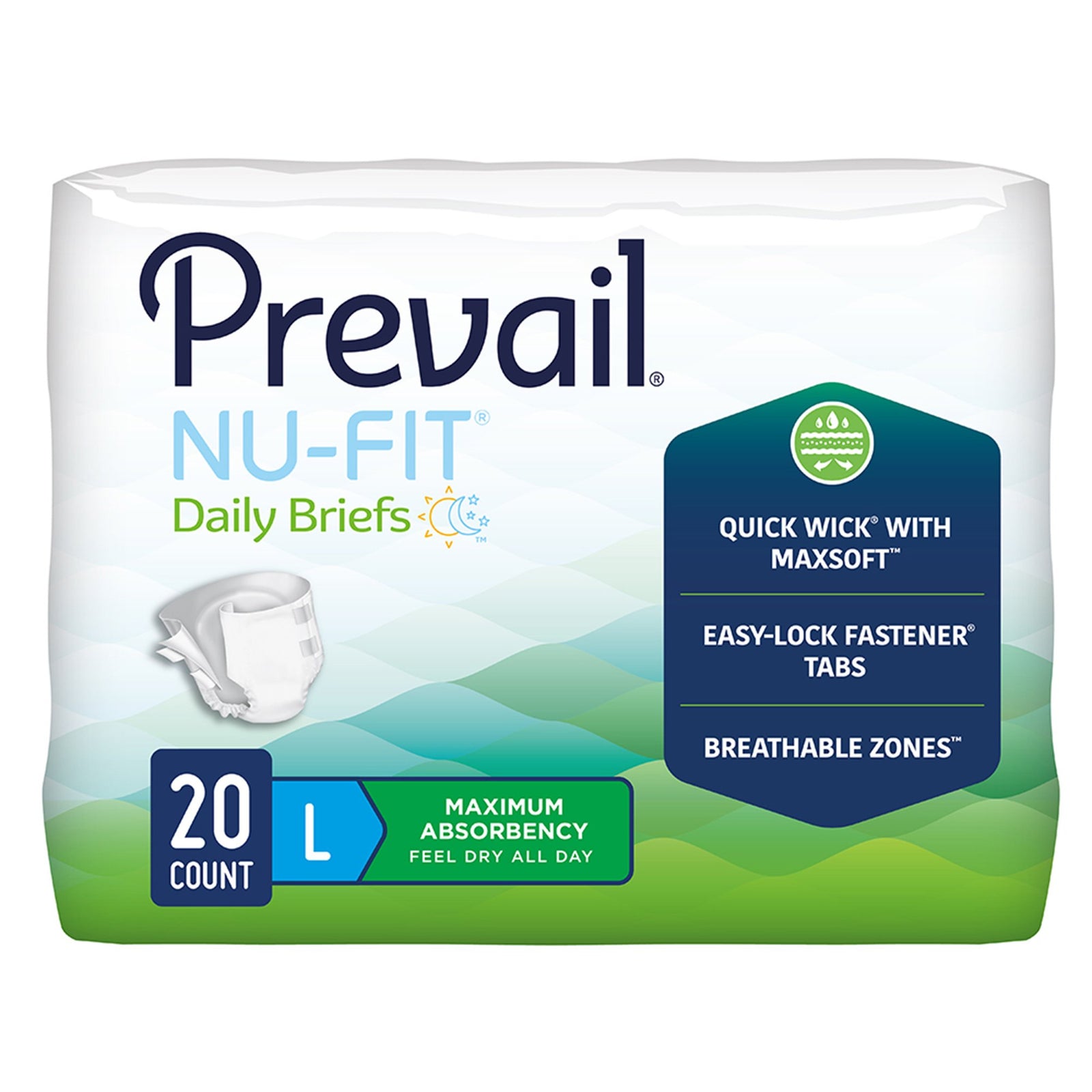 Prevail® Nu-Fit® Adult Incontinence Briefs