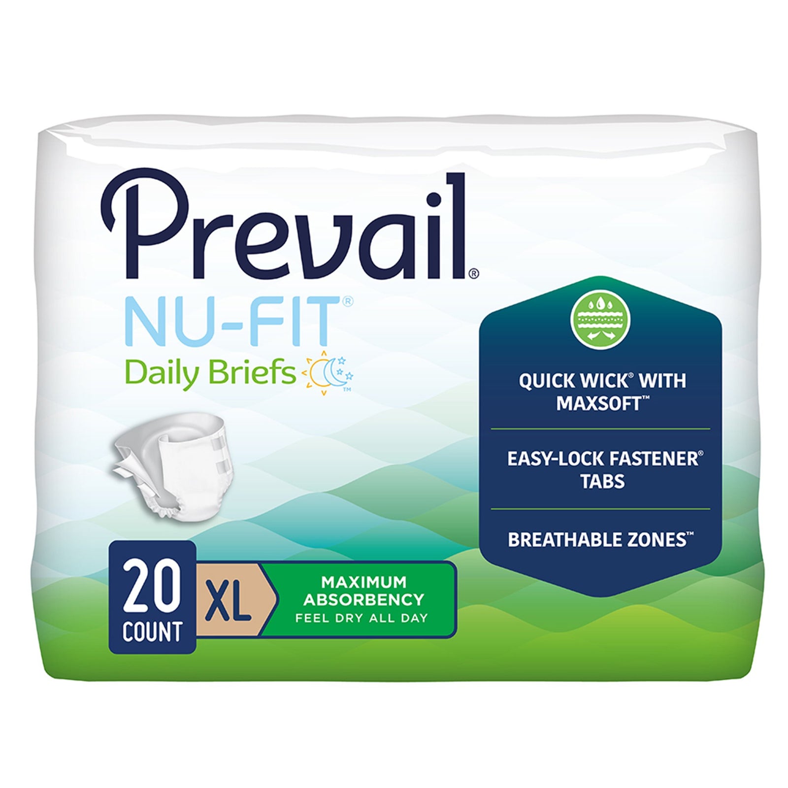 Prevail® Nu-Fit® Adult Incontinence Briefs