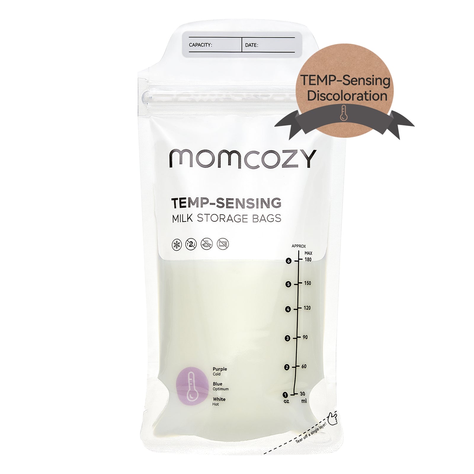 Momcozy 6 oz. / 180 mL Silicone Breast Milk Storage Bag
