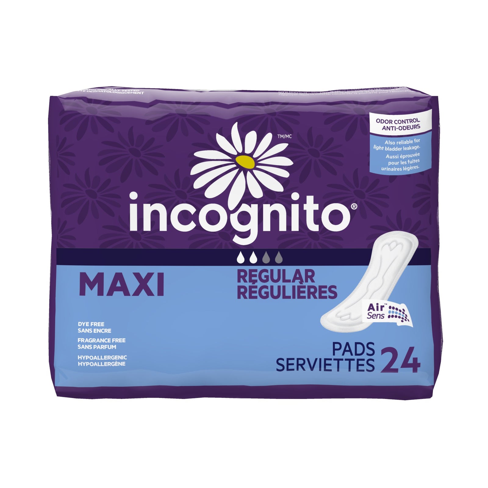 Incognito Maxi Regular Absorbency Feminine Pads