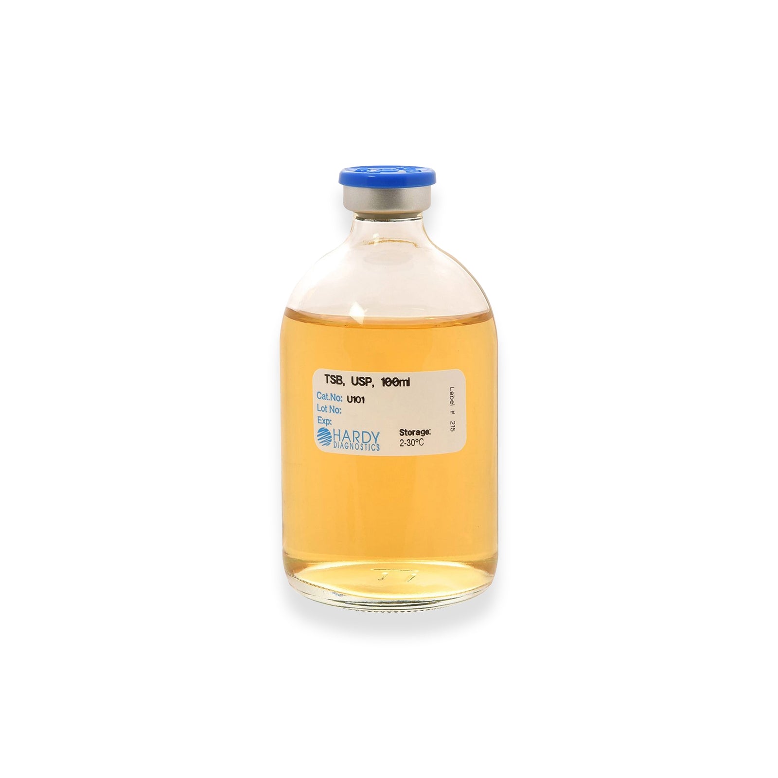 ACUTE CARE PHARM Serum Vial with Needle Port Septum, TSB USP Fill, 100 mL
