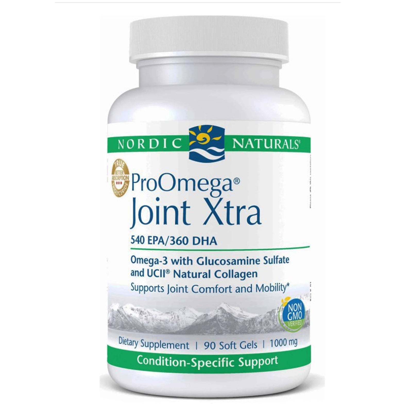 Nordic Naturals ProOmega Joint Xtra DHA/EPA/Glucosamine Sulfate 360-540-1500 mg Softgels - Case of 12 Bottles