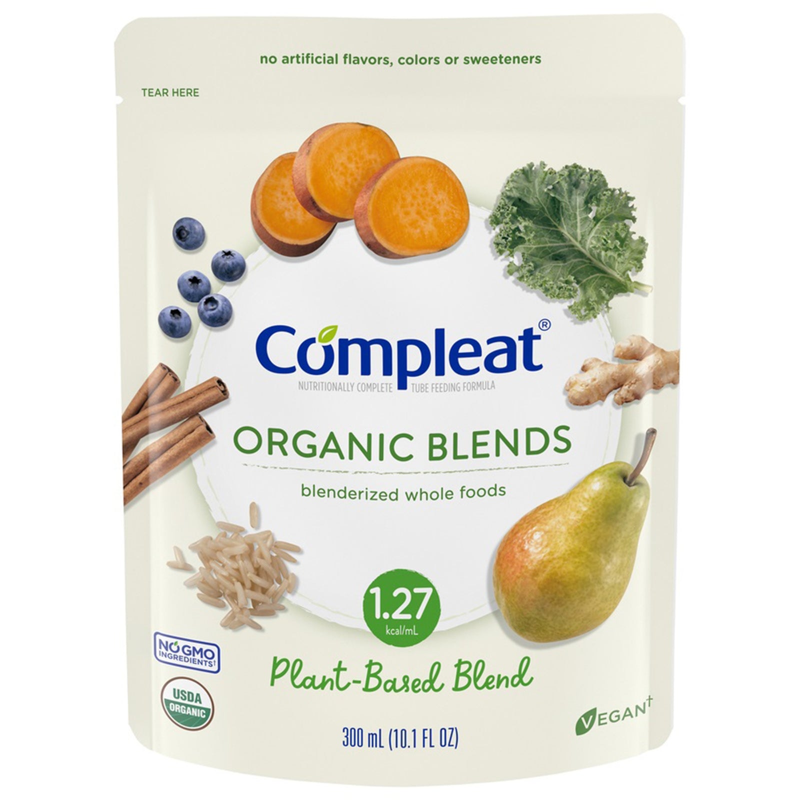 Compleat Organic Blends Plant-Based Unflavored Tube Feeding Formula 10.1 oz Pouch