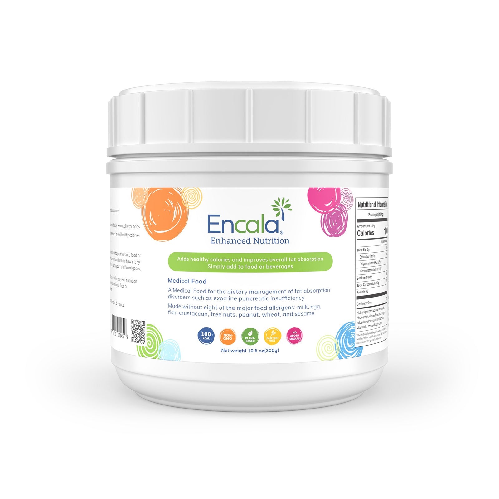 Encala® Unflavored Oral Supplement Powder 10.6 oz Canister
