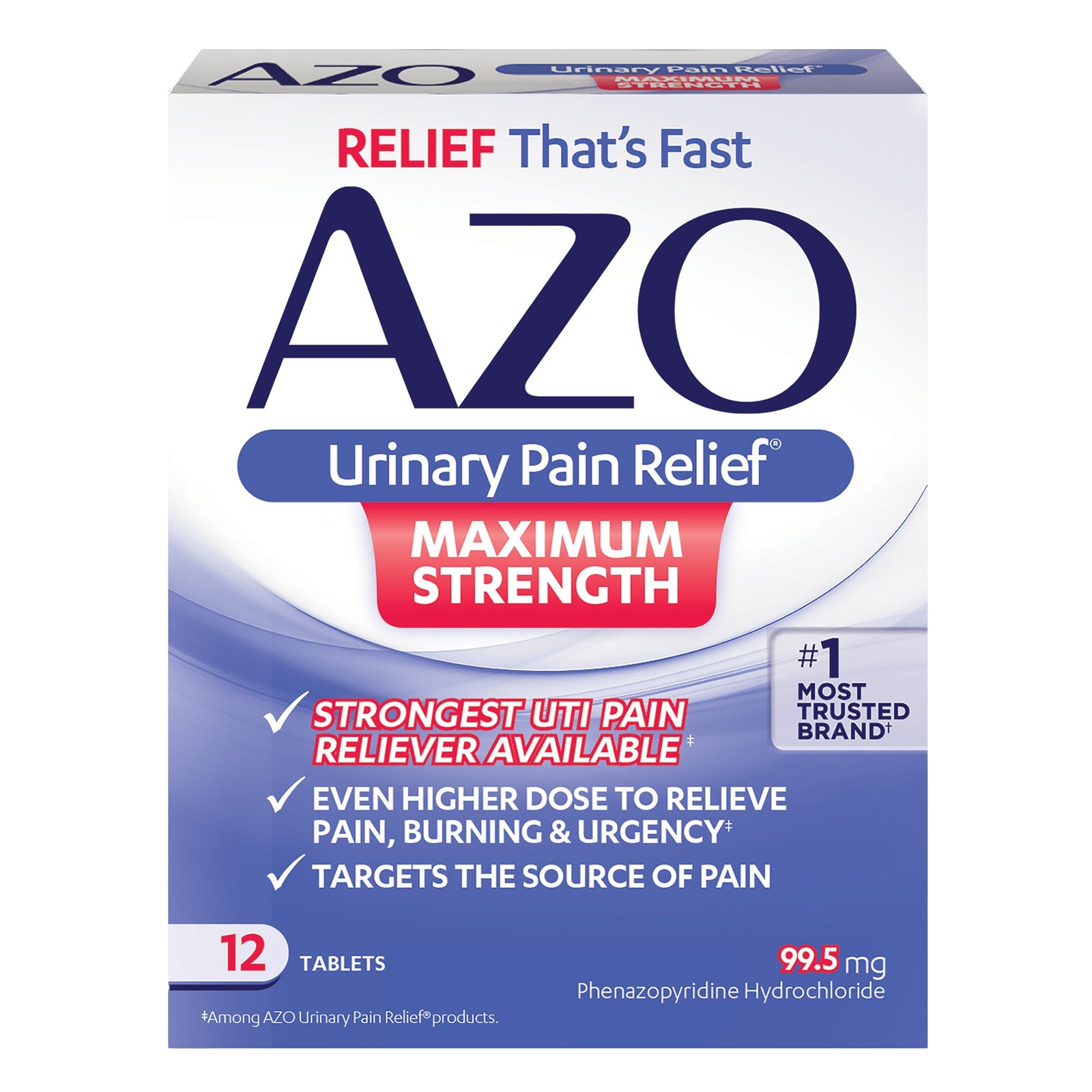 AZO Maximum Strength Urinary Pain Relief Tablets