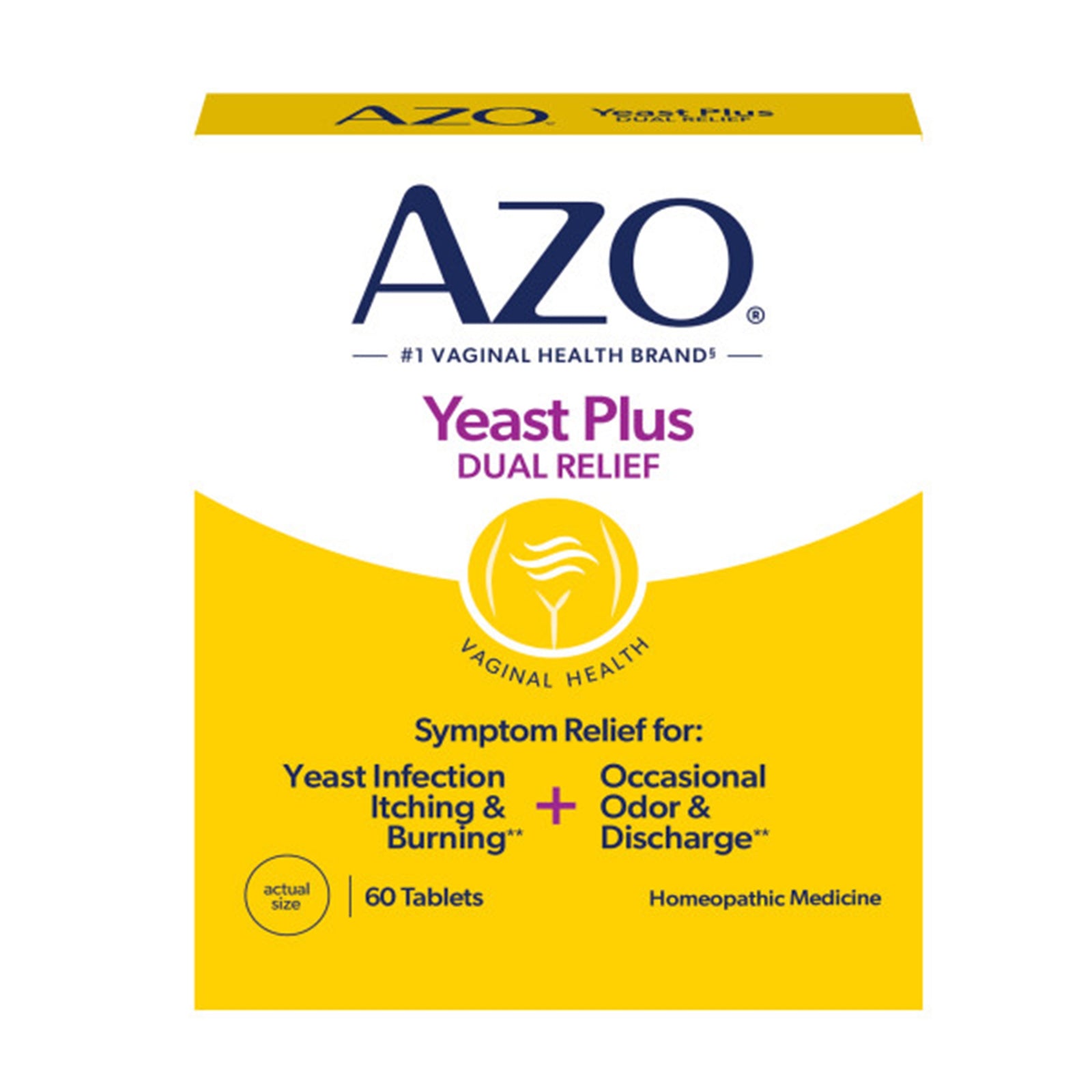 AZO Yeast Plus Homeopathic Tablets