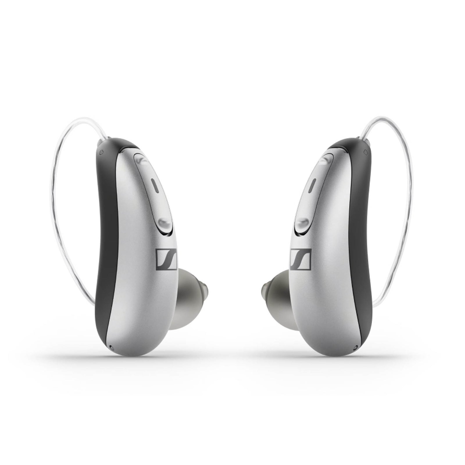 Sennheiser OTC Hearing Aid - All-Day Clear Silver/Black