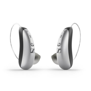 Sennheiser OTC Hearing Aid - All-Day Clear Silver/Black
