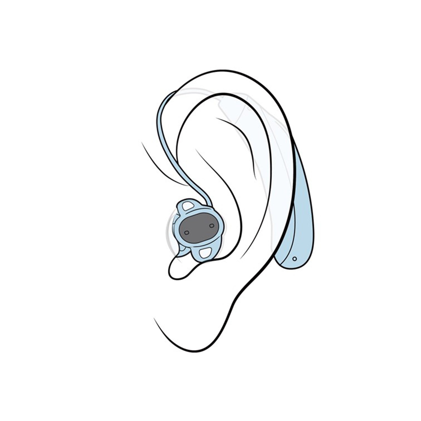 Sennheiser All-Day Clear Slim OTC Hearing Aid - Silver/Black