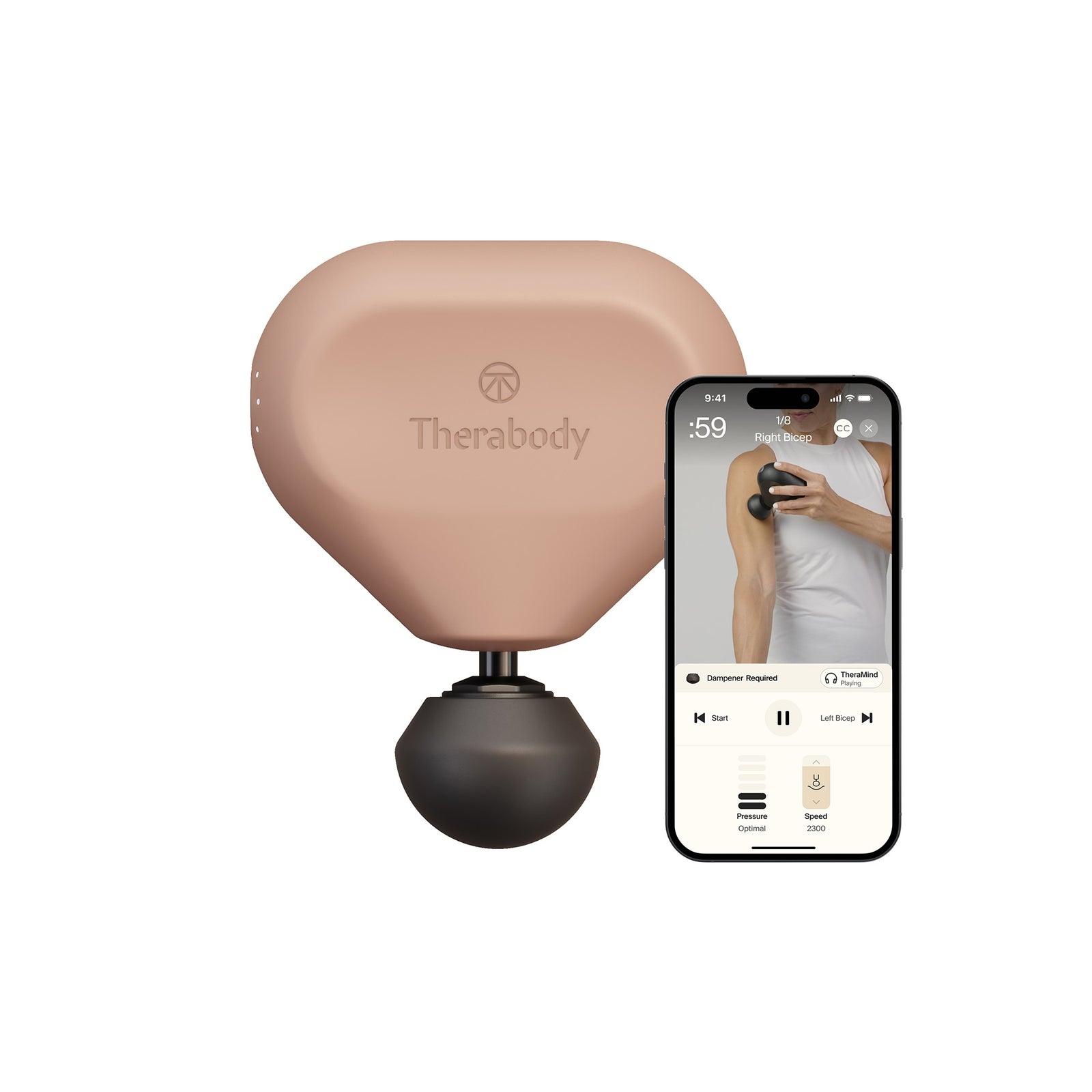 Theragun Mini Hand-Held Massager - 49 x 125 x 141 mm