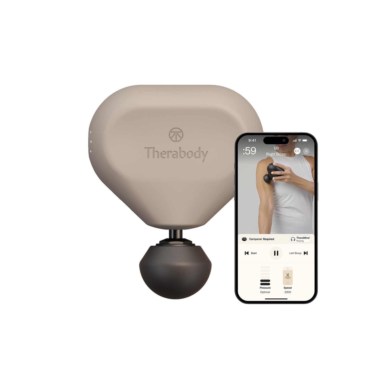 THERABODY INC Theragun Mini 3.0 Massage Gun, Oat