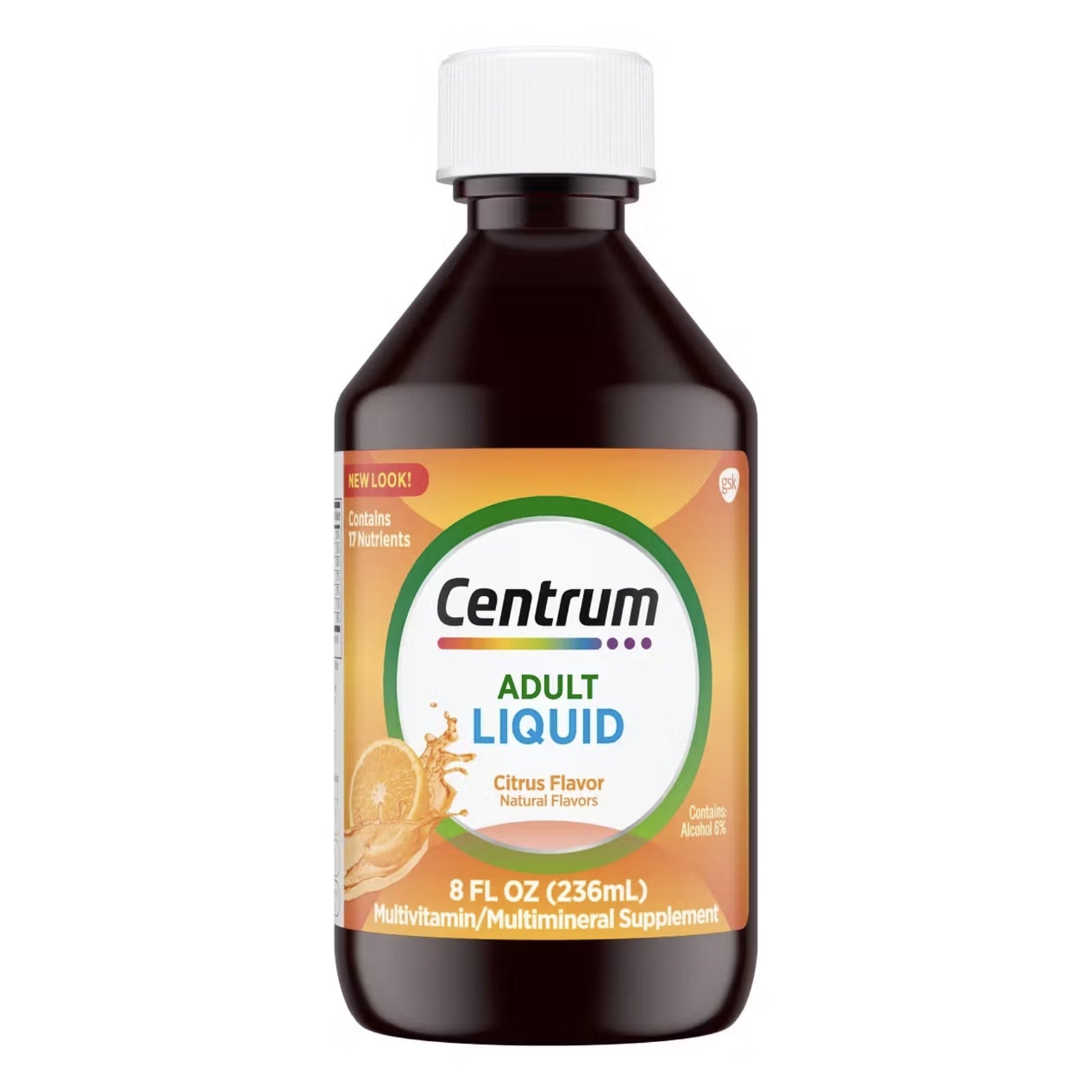 Centrum Liquid Multivitamin Supplement with Minerals - 8 oz. Citrus Flavor