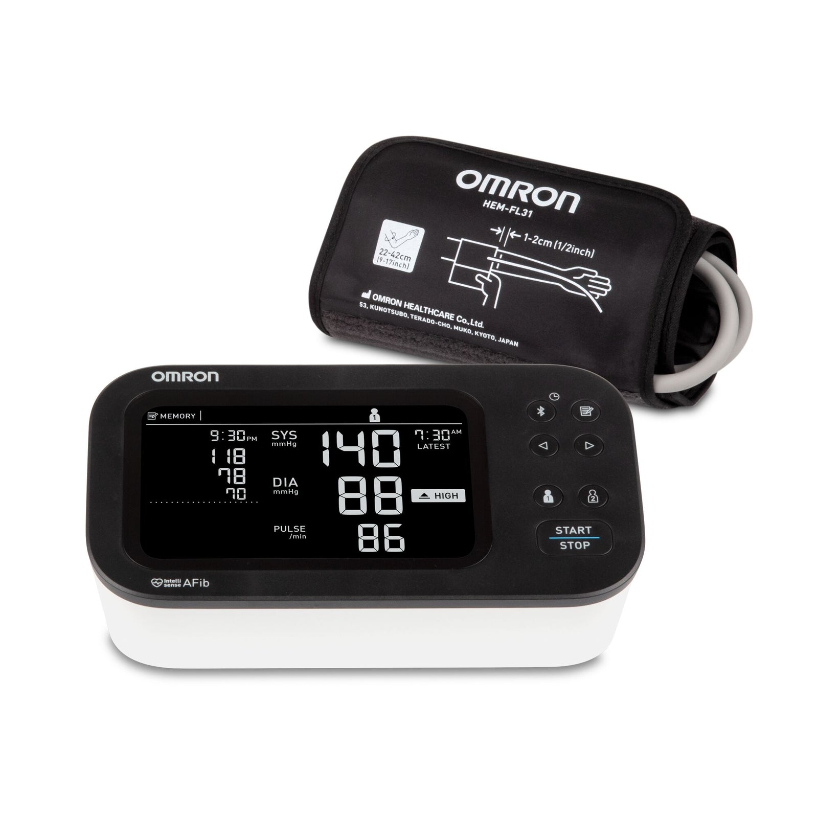 Omron 10 Series Digital Blood Pressure Monitor with Adult Cuff