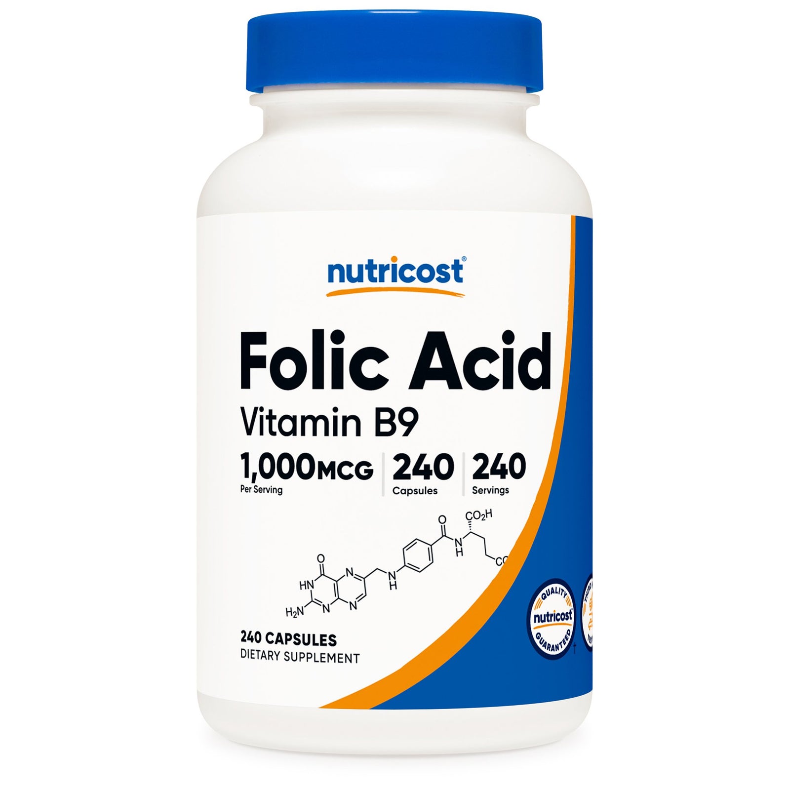 nutricost® Folic Acid (Vitamin B9) Folate 1,000 mcg Capsules