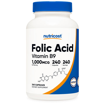 nutricost® Folic Acid (Vitamin B9) Folate 1,000 mcg Capsules