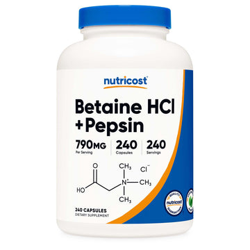 Nutricost Betaine HCl with Pepsin 790 mg Capsules