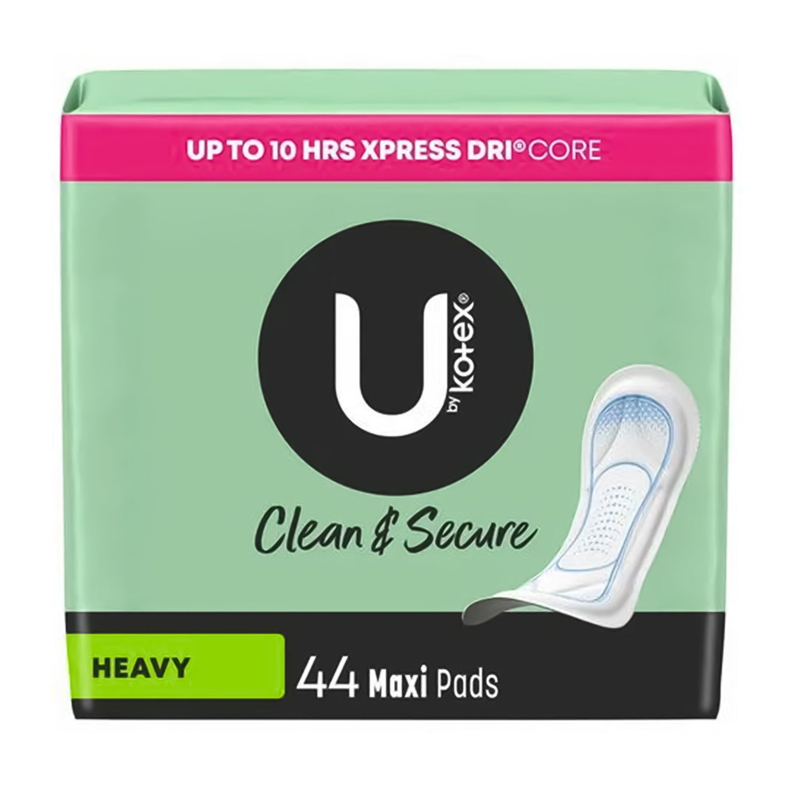 U by Kotex Clean and Secure Maxi Heavy Absorbency Feminine Pads