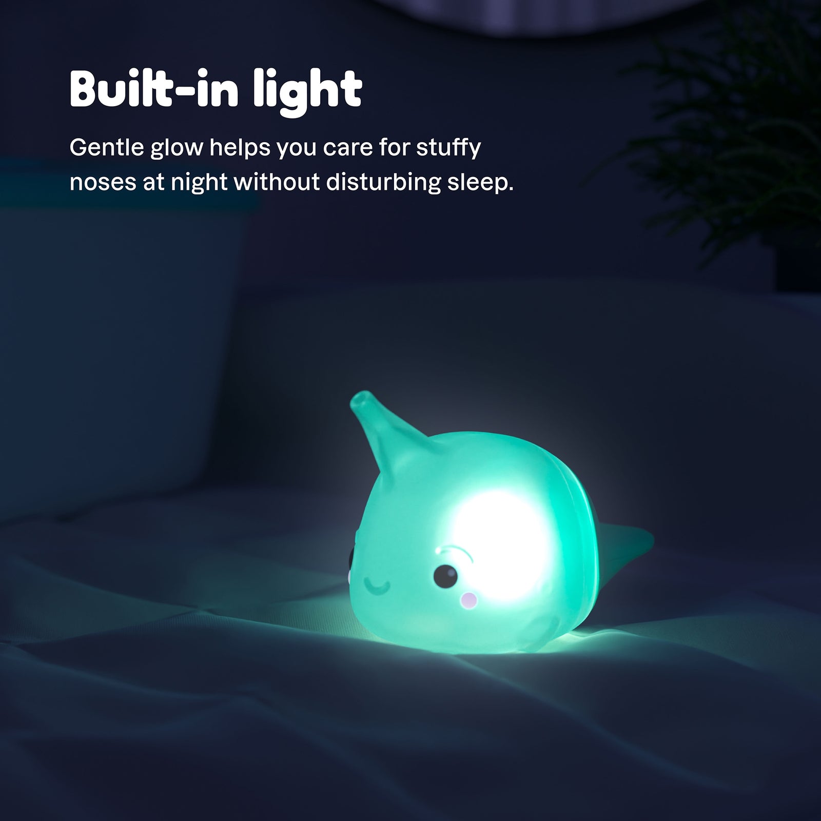 Playhouse MD Light-Up Nasal Bulb with Soft Tip - Narwhal Design