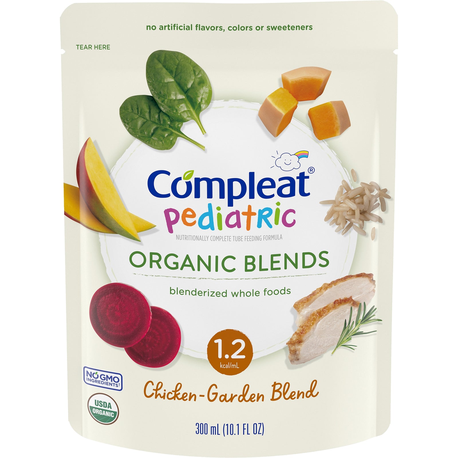 Compleat Pediatric Organic Blends Chicken Garden Flavor 10.1 oz. Pouch